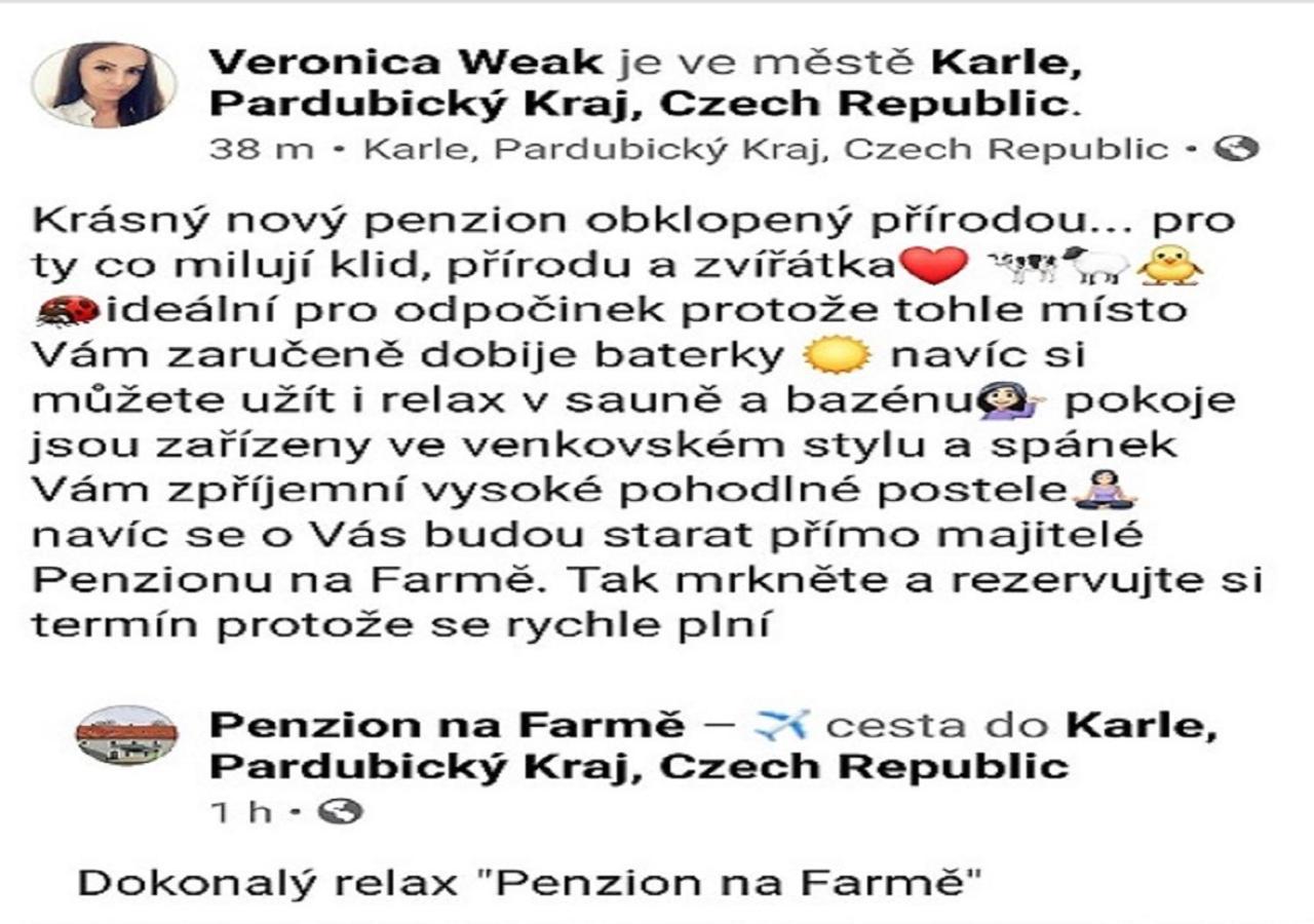 Penzion Na Farme Karle Exterior photo